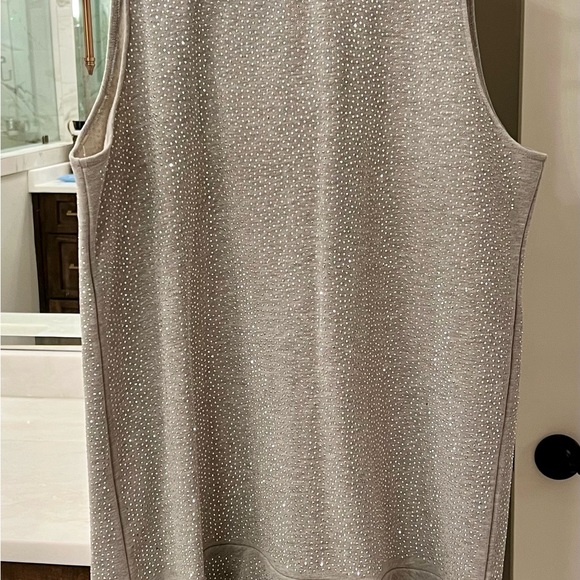 SOLD Queen Of Sparkles Silver Rhinestone Embellished Sleeveless Mini Dress - Picture 2 of 5